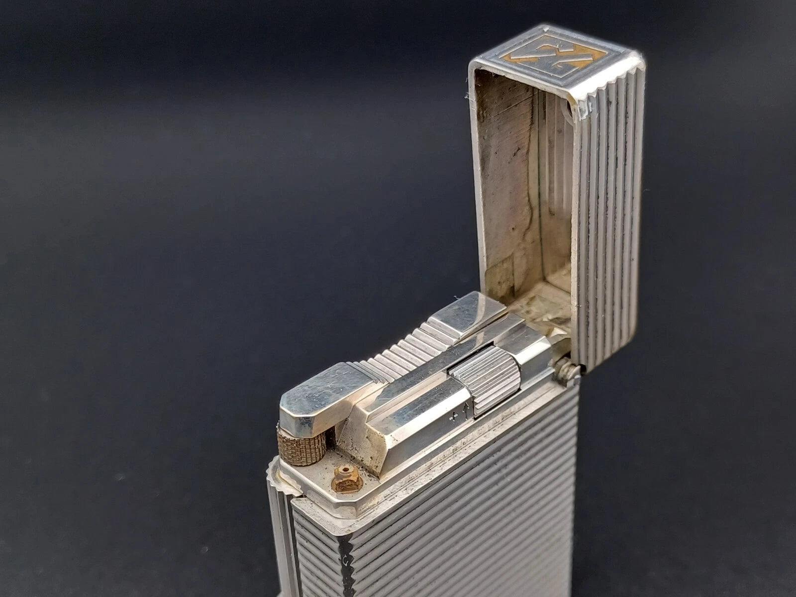 S.T. Dupont Line 1 BR Gas Lighter - L1 BR - Silver plated - Serviced - AG04-1583