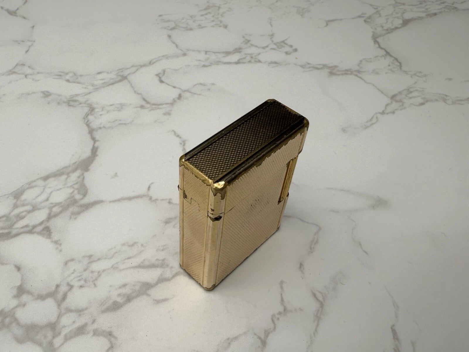 S.T. DUPONT Line 1 BR Gas Lighter - L1 BR - Small Model - Gold plated- AF08-1651