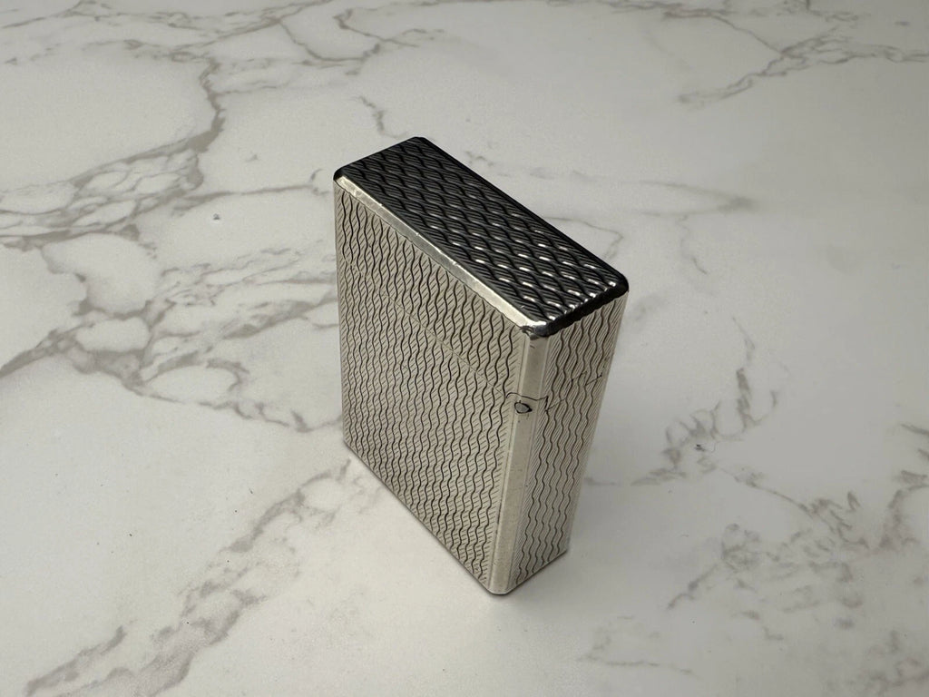 NICE S.T. DUPONT Line 1 / L1 BR Gas Lighter - Silver plated - Serviced-AL01-0845
