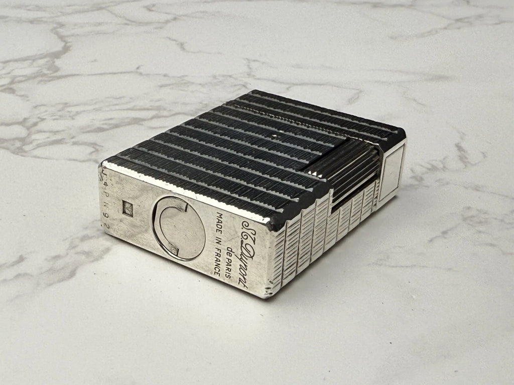 S.T. DUPONT Line 1 BR Gas Lighter - L1 BR - Small Model -Silver plated-AL13-1786