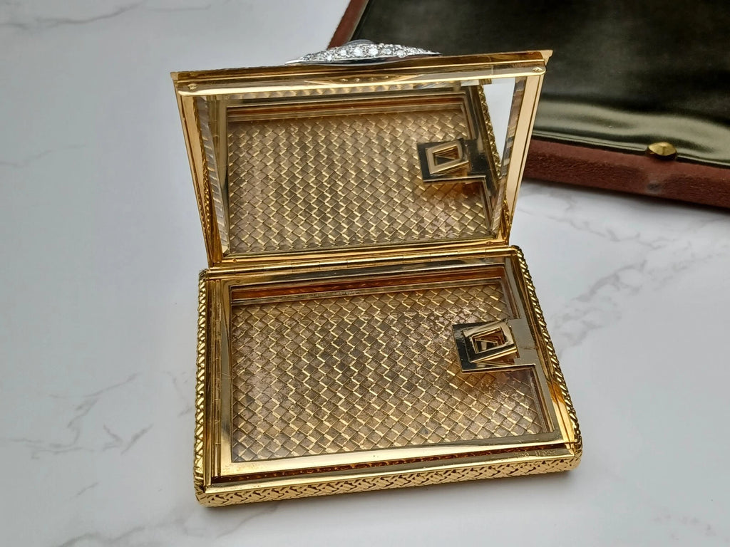 Rare Van Cleef & Arpels Powder Compact & Lipstick Case - 18K Gold - 0913CO BD08