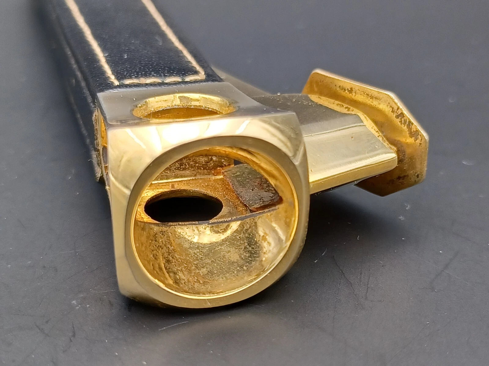 Solingen Cigar Cutter - Black Leather - Made In Germany - AG14-0946