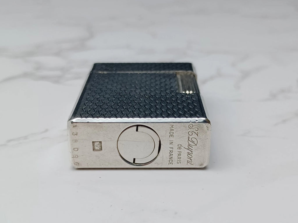 NICE S.T. DUPONT Line 1 / L1 BR Gas Lighter - Silver plated - Serviced-AC03-1763