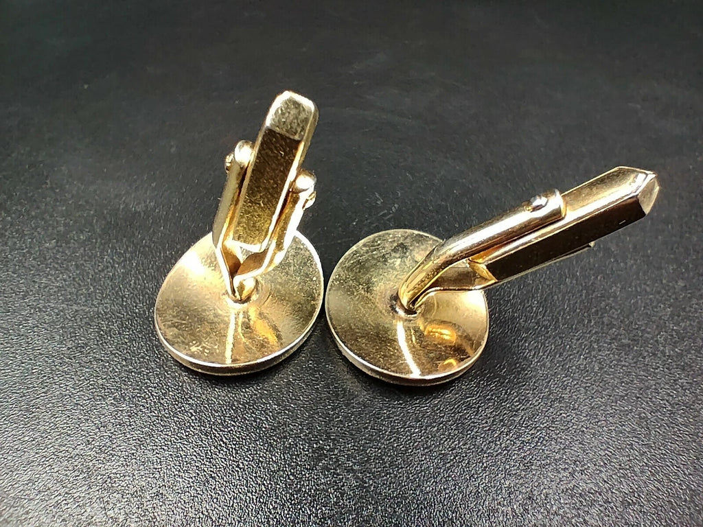 Boutons de Manchette Dorés Vintage Cérémonie – 1980s