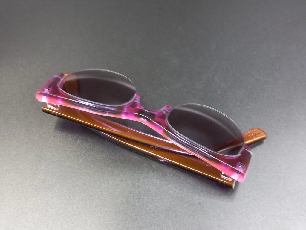 Nice KIRK & KIRK " Jenny " Pink Purple Sunglasses - With Case - New Old Stock ED