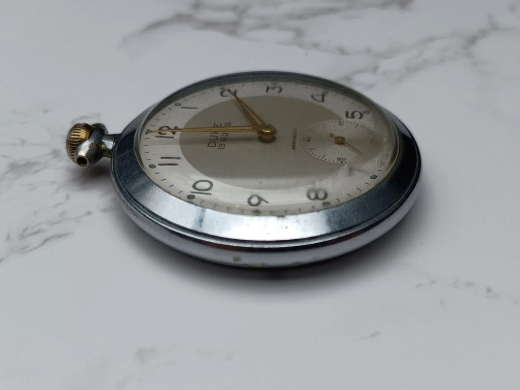 DUKE Taschenuhr - 15 Steine - Edelstahl - Funktionstüchtig - AE05-1673
