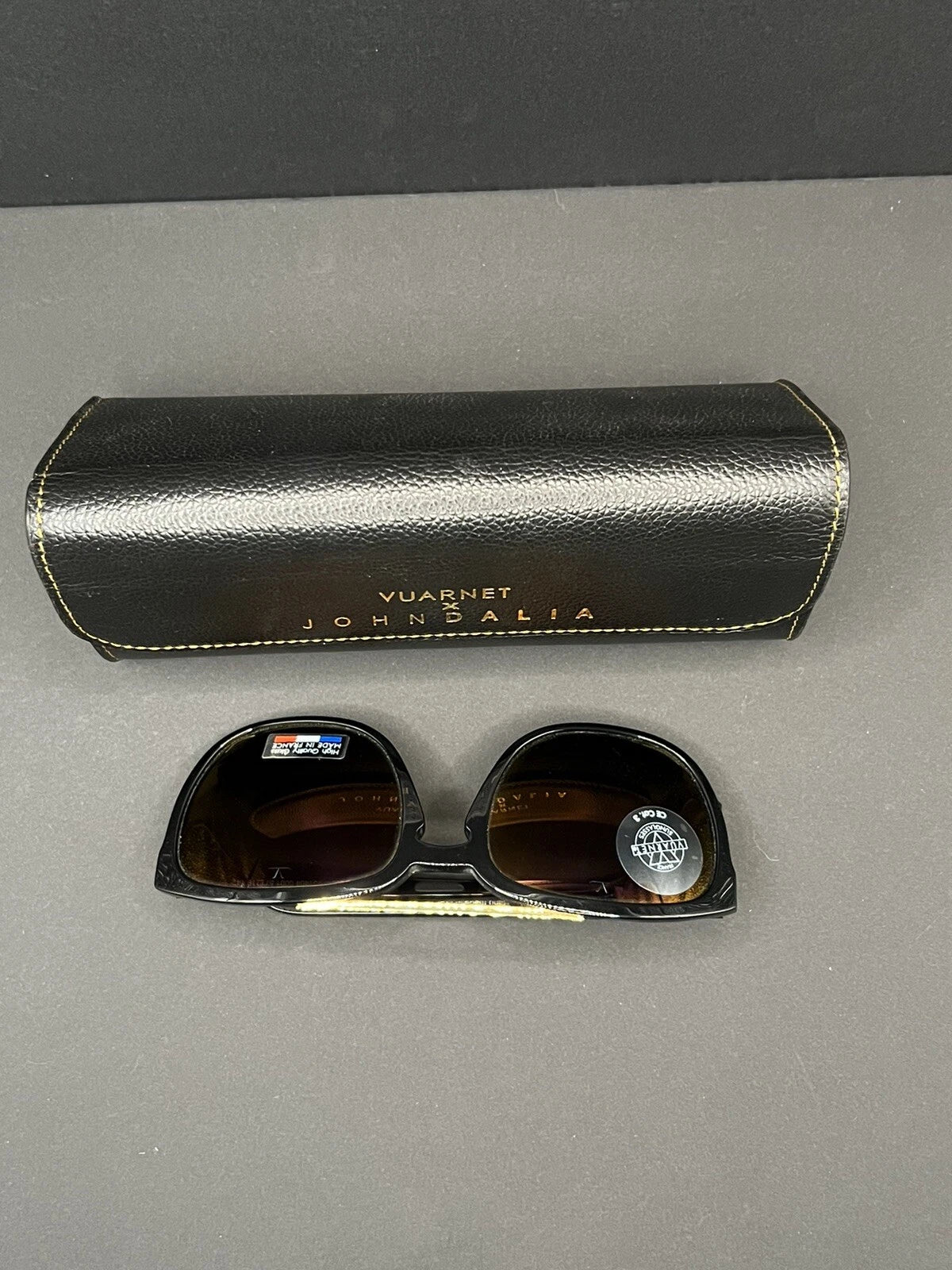 VUARNET Sunglasses - VJ 1404 by John Dalia - T57 - Black - Orange mirror ED