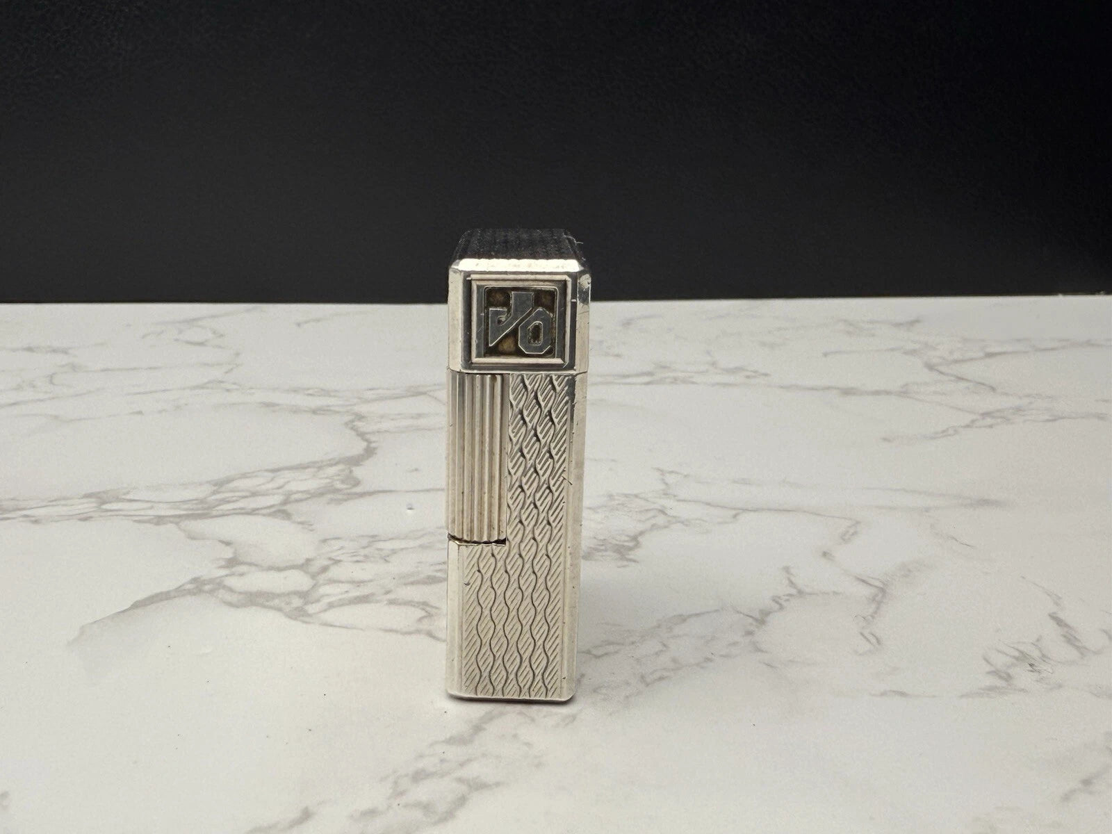 NICE S.T. DUPONT Line 1 / L1 BR Gas Lighter - Silver plated - Serviced-AL01-0845