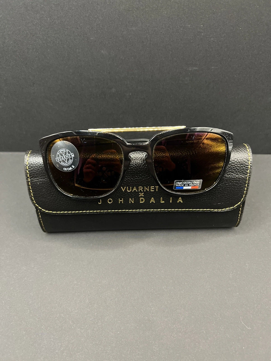 VUARNET Sunglasses - VJ 1404 by John Dalia - T57 - Black - Orange mirror ED
