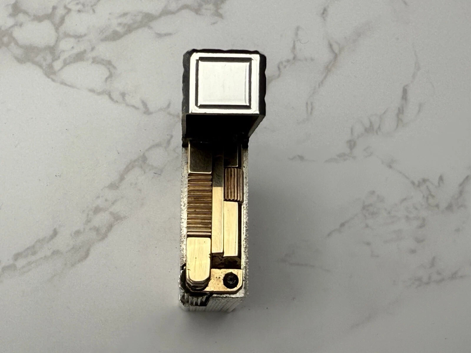 S.T. DUPONT Line 1 BR Gas Lighter - L1 BR - Small Model -Silver plated-AL13-1786