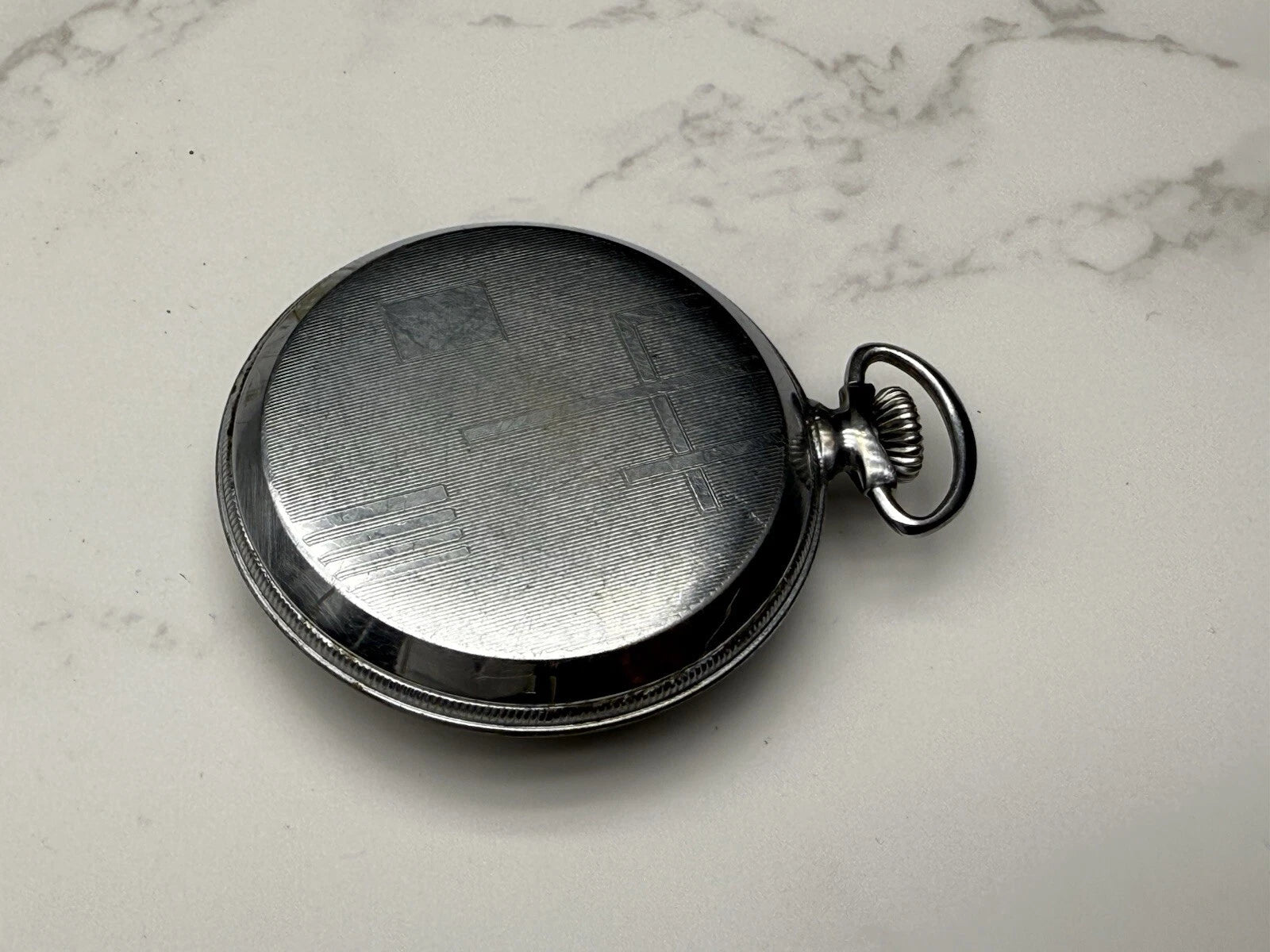 Schöne Chronometer-Taschenuhr - Stahl - Hergestellt in Frankreich - Funktioniert nicht -AF08-1675