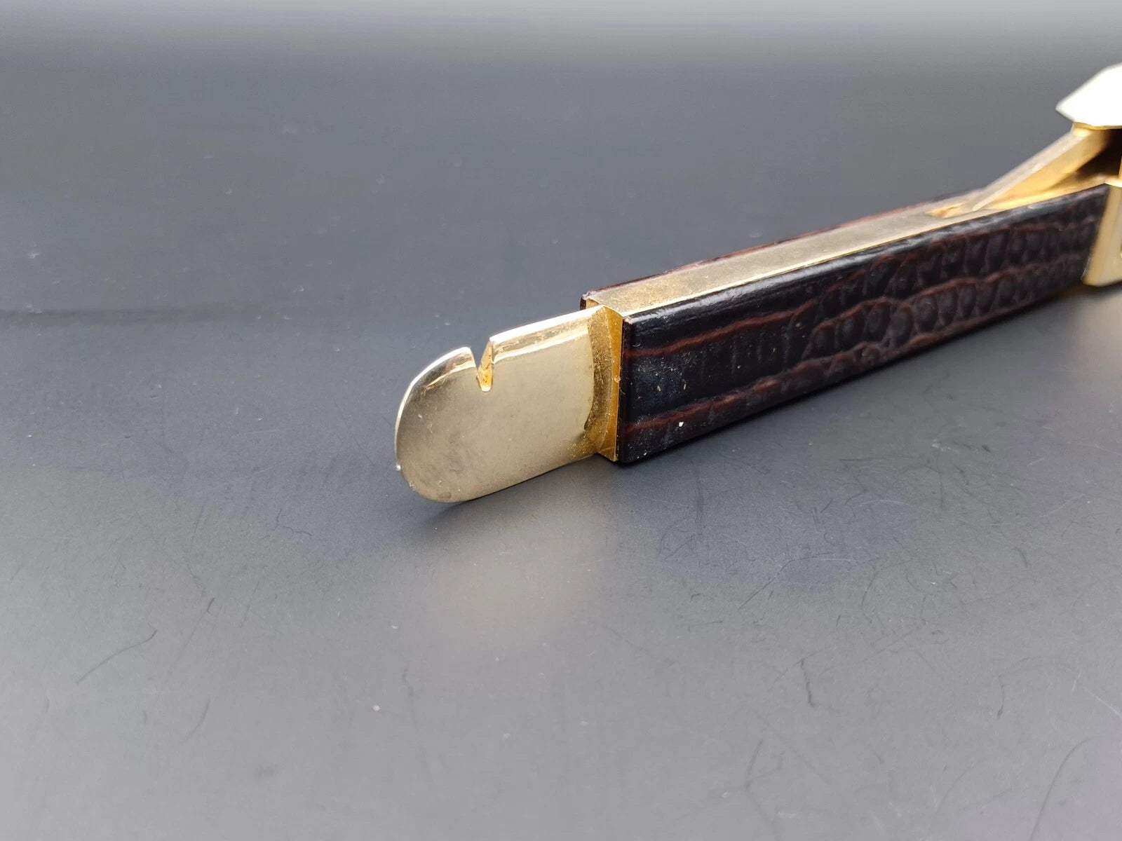 Nice Solingen Cigar Cutter - Brown Leather - Made In Germany - AG14-880