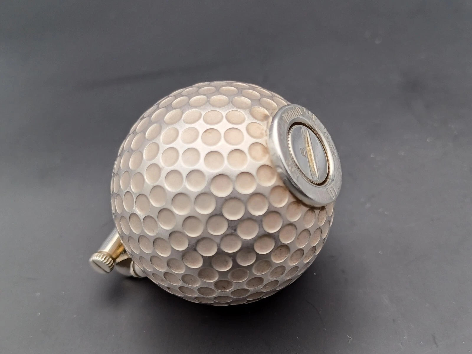 Rare antique Dunhill Golf Ball Petrol Lighter - Sterling Silver 925 - BA08-1495