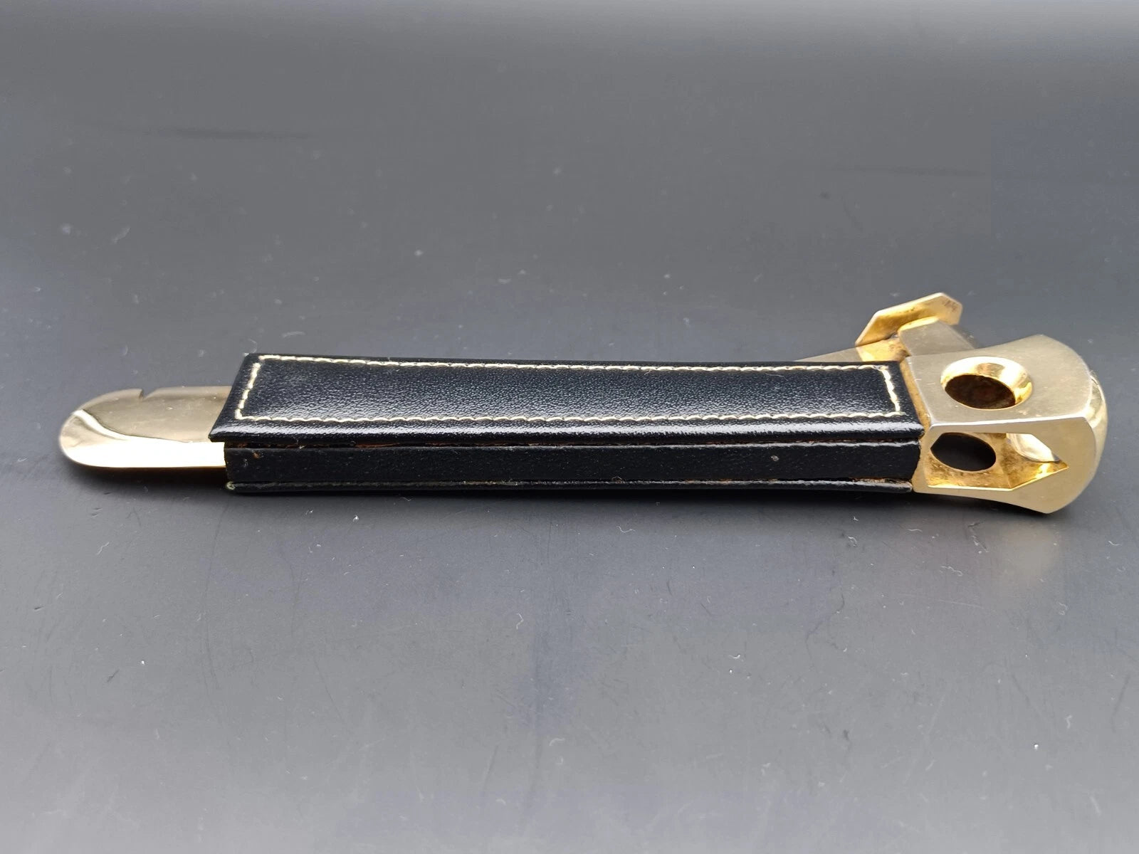 Solingen Cigar Cutter - Black Leather - Made In Germany - AG14-0946
