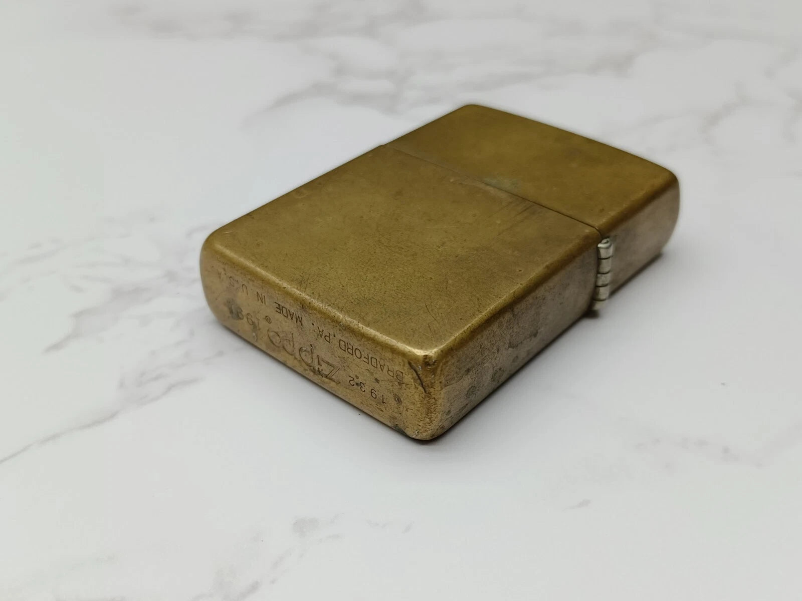 Very Rare BRASS ZIPPO Lighter - 85TH HARLEY DAVIDSON - 1932/1991 - AG08-1595