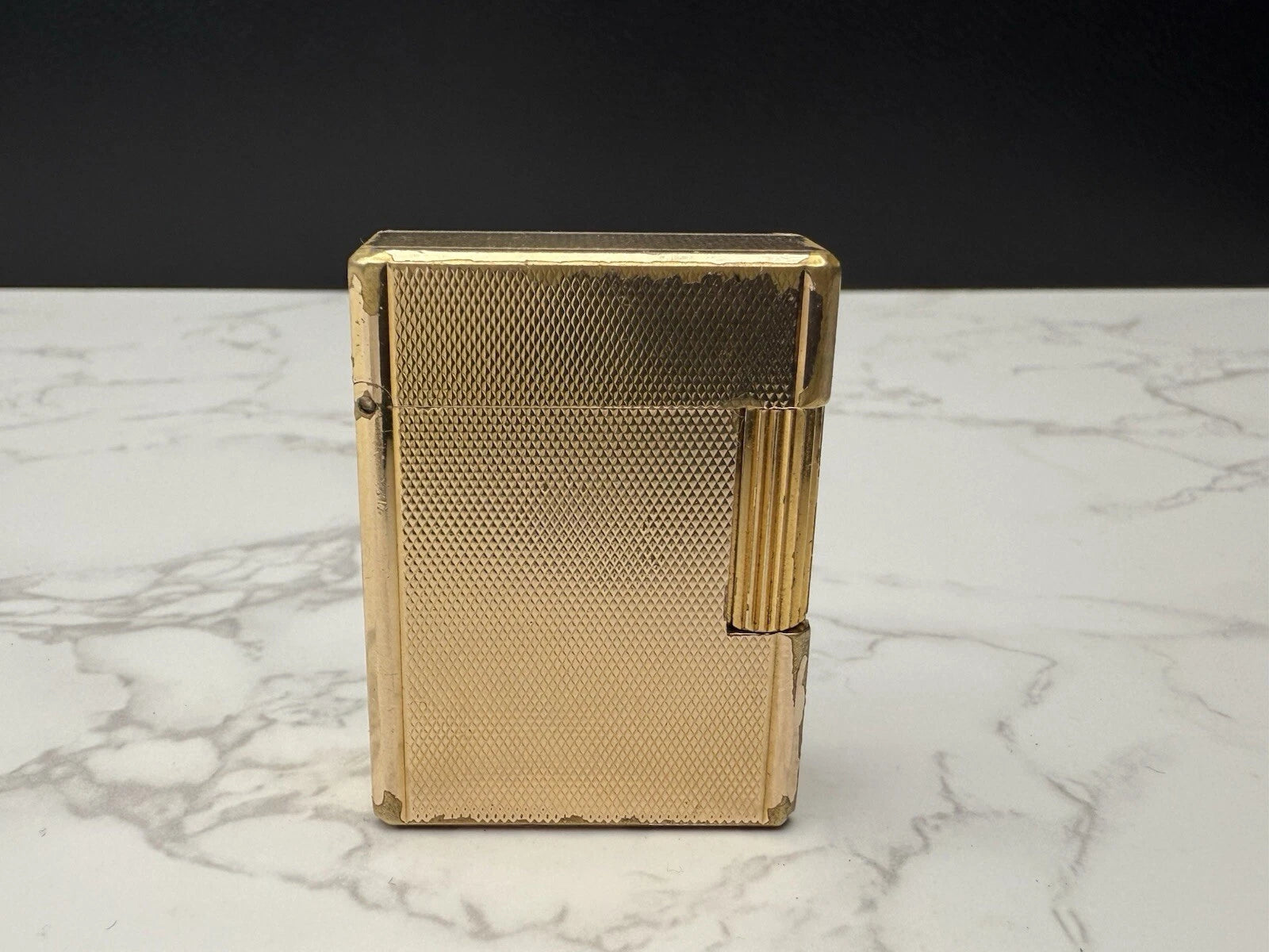 S.T. DUPONT Line 1 BR Gas Lighter - L1 BR - Small Model - Gold plated- AF08-1651