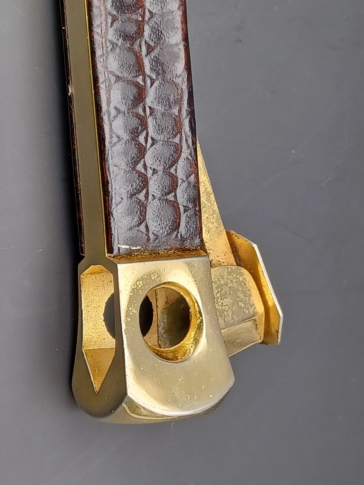 Nice Solingen Cigar Cutter - Brown Leather - Made In Germany - AG14-880