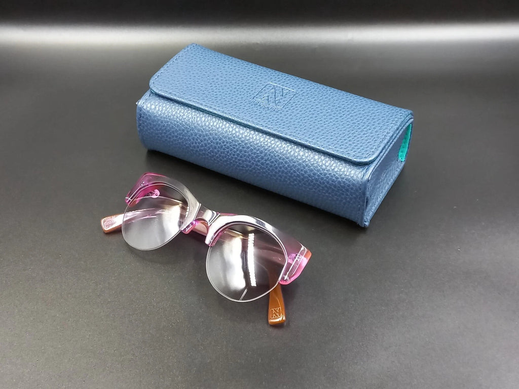 Nice KIRK & KIRK " Jenny " Pink Purple Sunglasses - With Case - New Old Stock ED