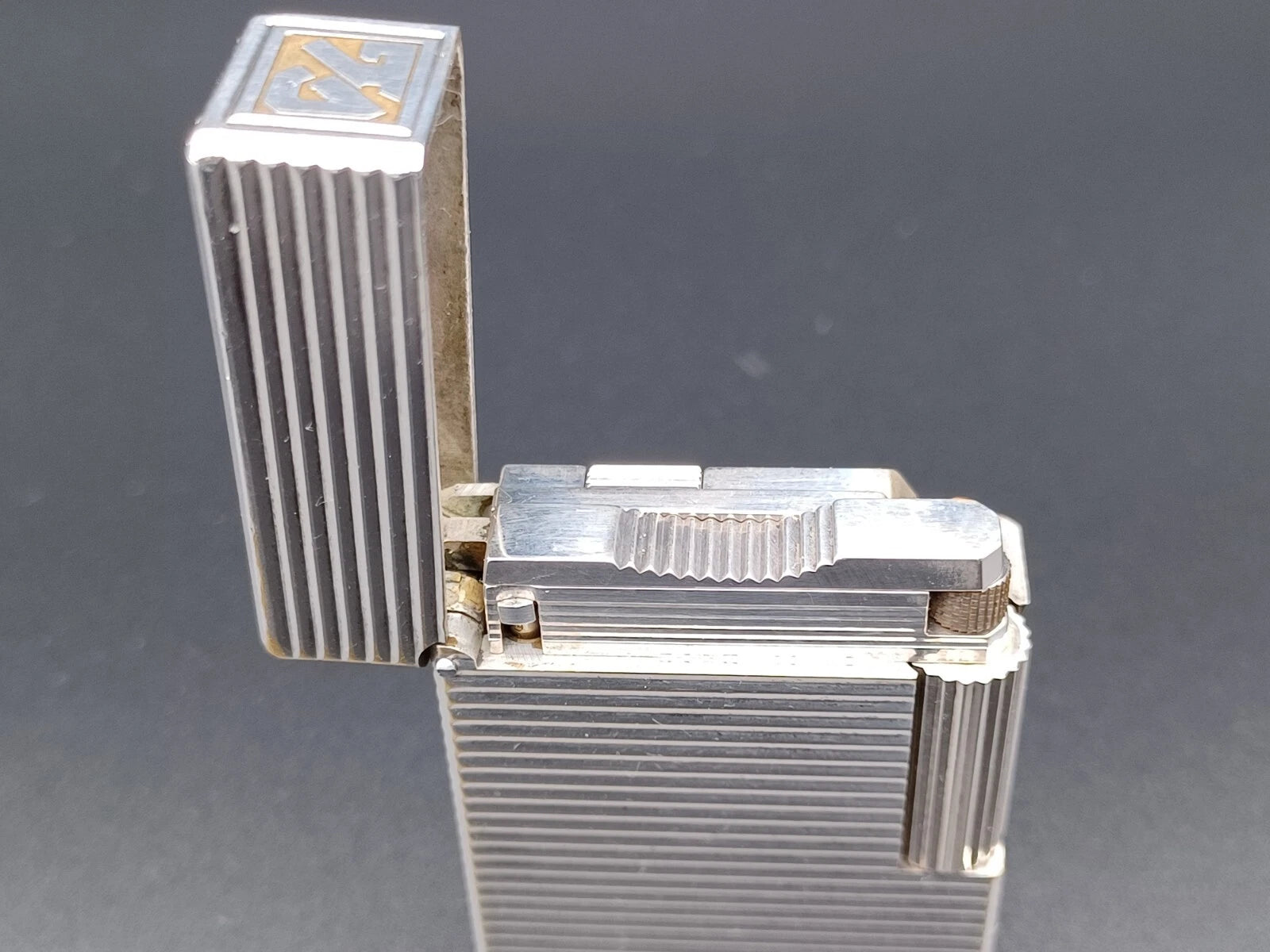 S.T. Dupont Line 1 BR Gas Lighter - L1 BR - Silver plated - Serviced - AG04-1583
