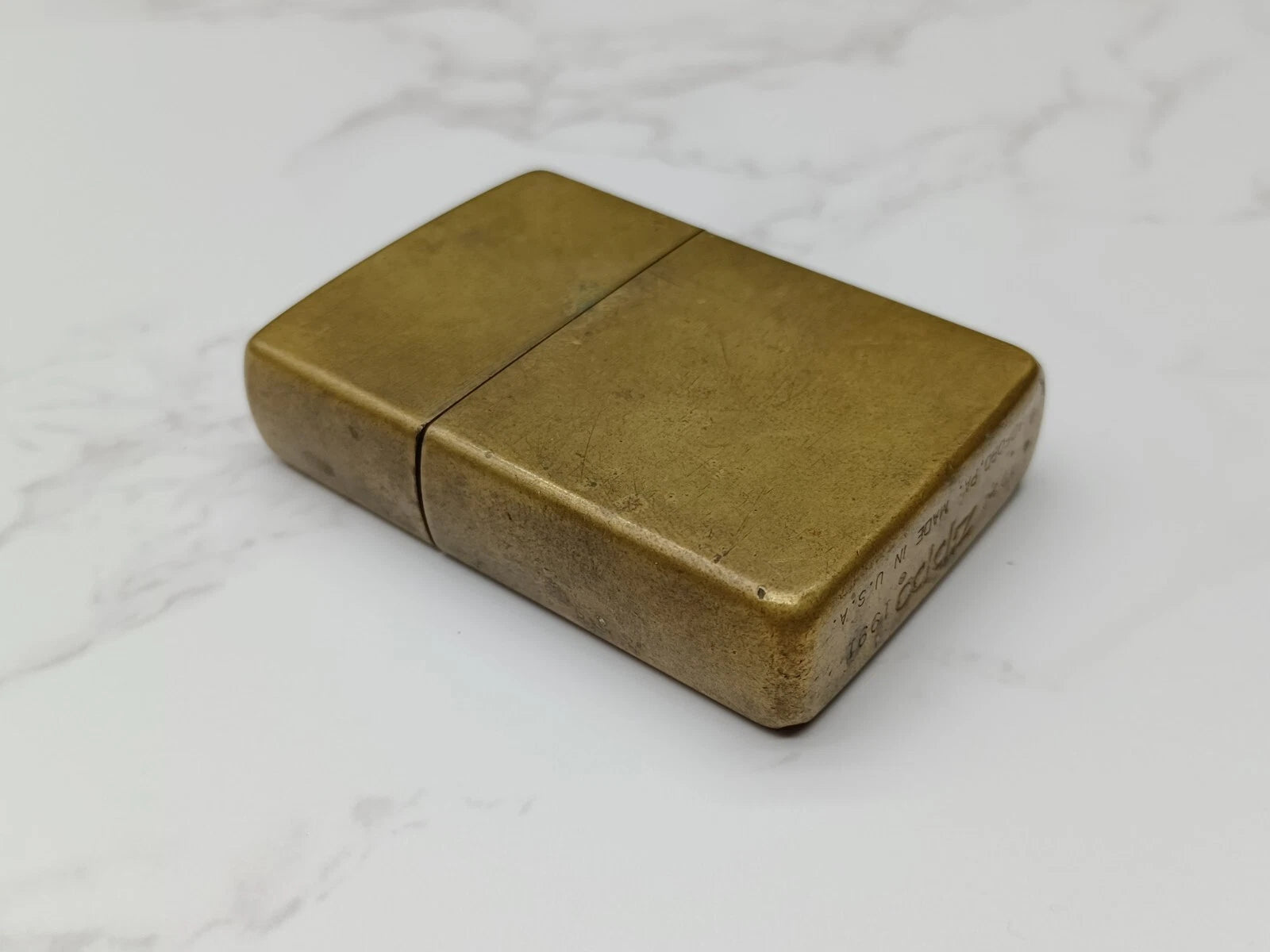 Very Rare BRASS ZIPPO Lighter - 85TH HARLEY DAVIDSON - 1932/1991 - AG08-1595