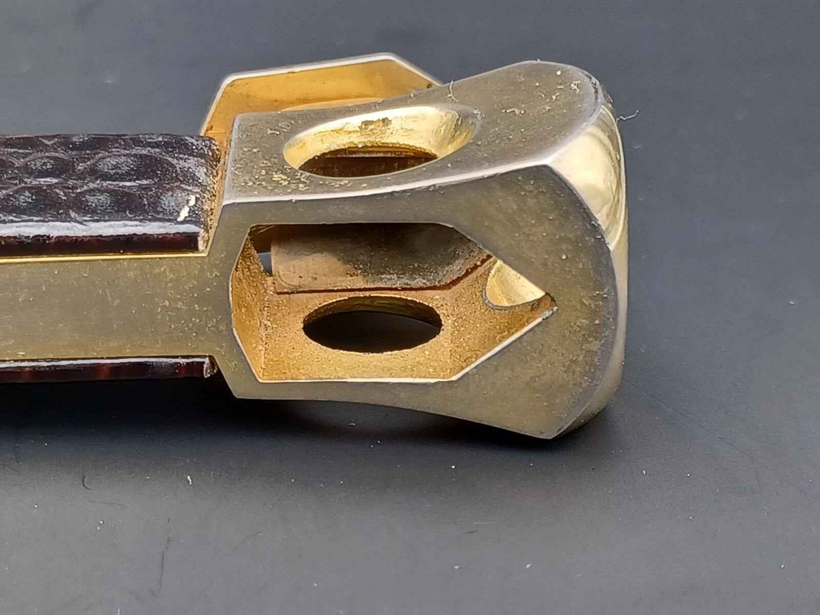 Nice Solingen Cigar Cutter - Brown Leather - Made In Germany - AG14-880