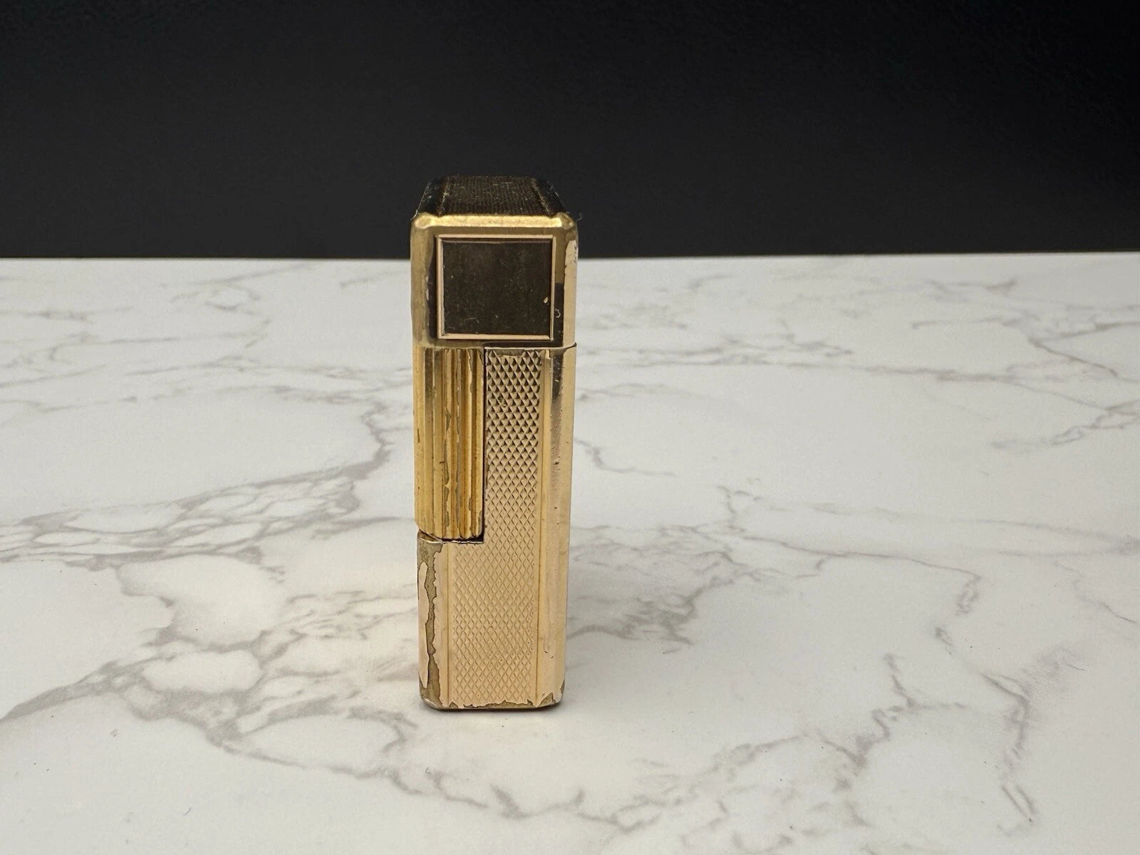 S.T. DUPONT Line 1 BR Gas Lighter - L1 BR - Small Model - Gold plated- AF08-1651