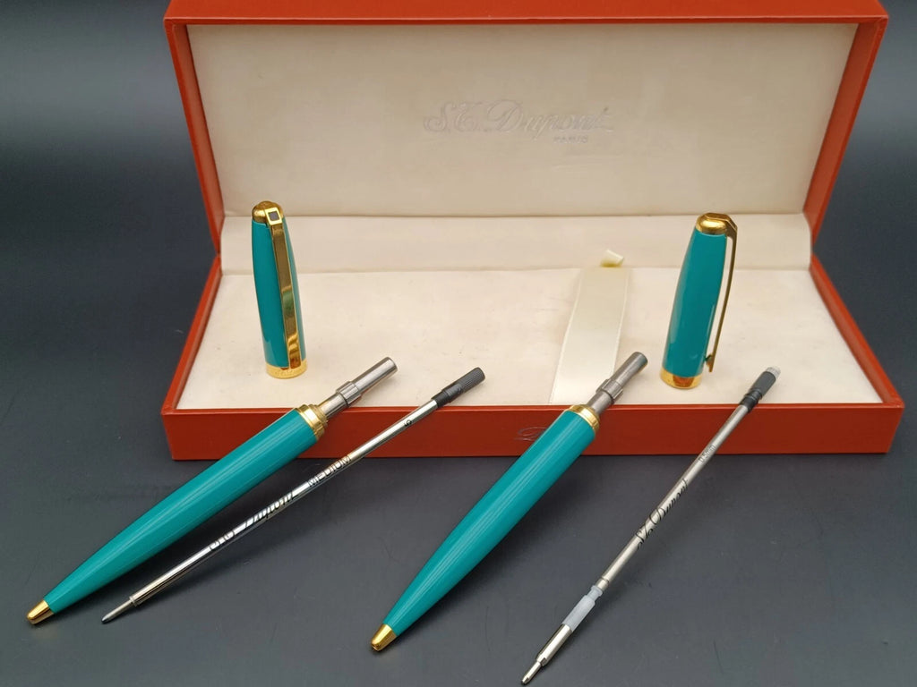 Nice S.T. Dupont Ballpoint Pen & Criterion Pencil Paper - With Box - AS01-0803