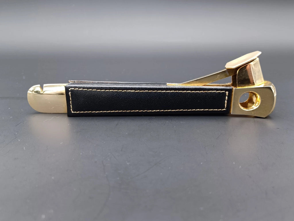 Solingen Cigar Cutter - Black Leather - Made In Germany - AG14-0946