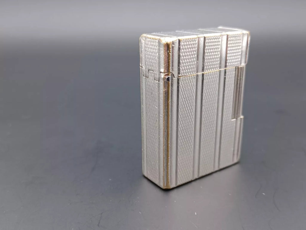 S.T. Dupont Line 1 BR Gas Lighter - Silver plated - Made In France - BA03-1466