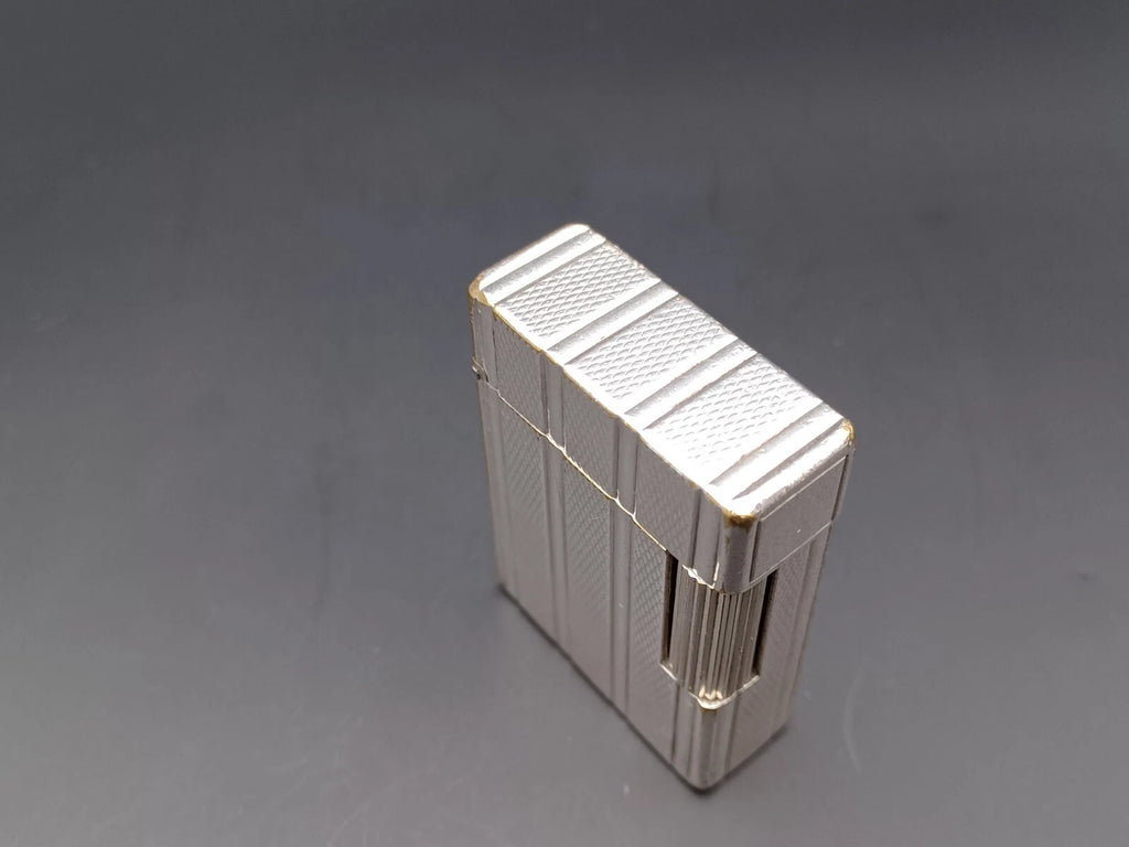 S.T. Dupont Line 1 BR Gas Lighter - Silver plated - Made In France - BA03-1466