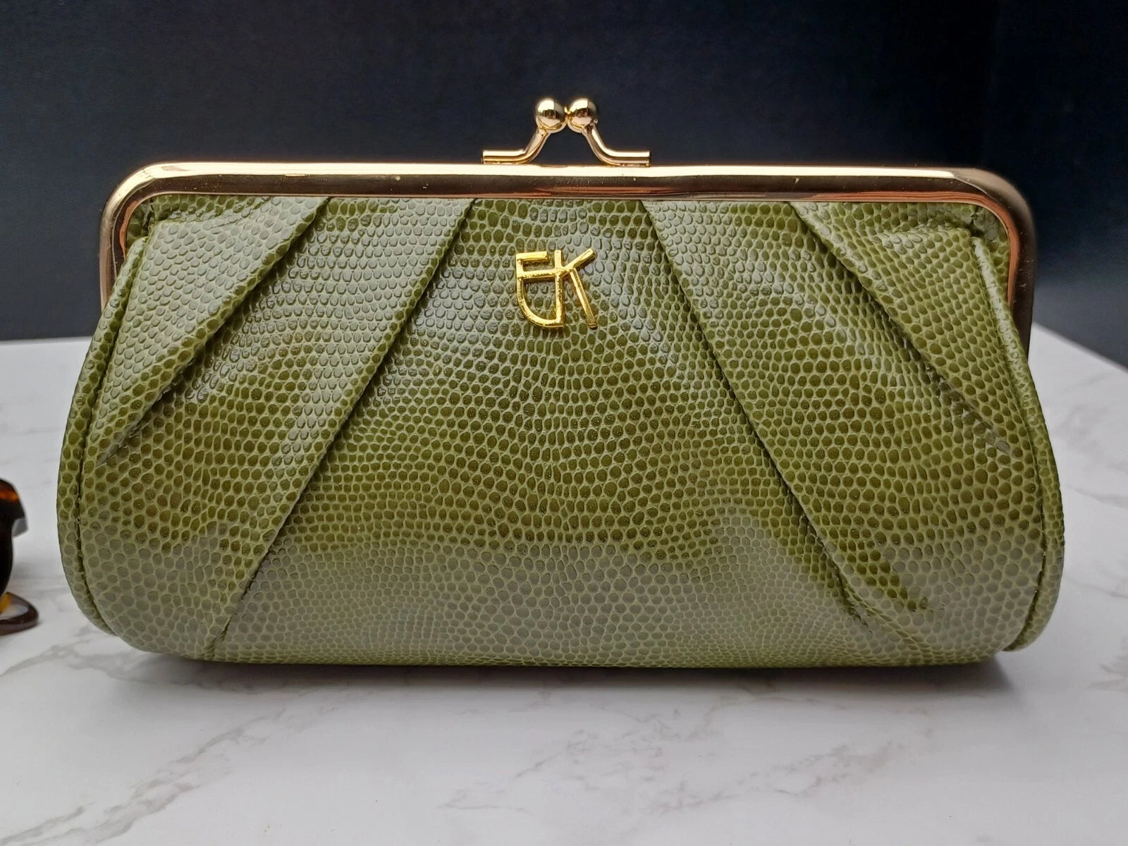 EMMANUELLE KHANH " VINTAGE " EK5051 - Brown Scale Sunglasses -New - Old Stock