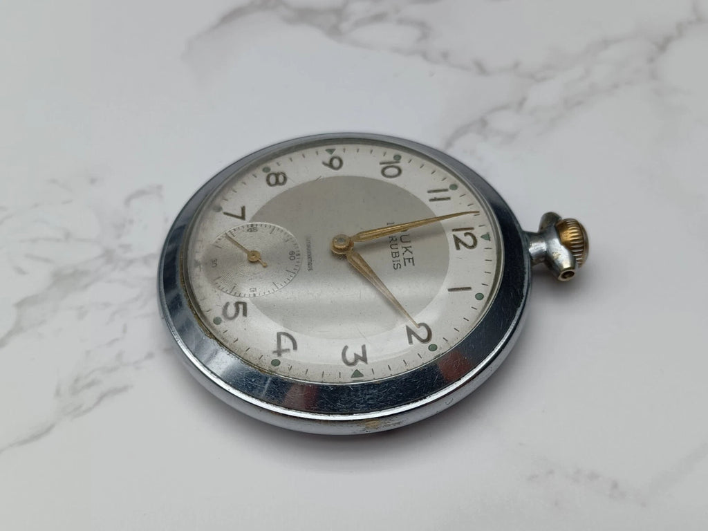 DUKE Taschenuhr - 15 Steine - Edelstahl - Funktionstüchtig - AE05-1673