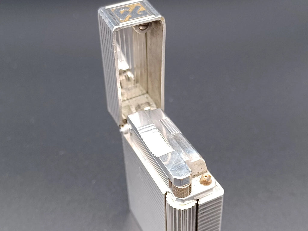 S.T. Dupont Line 1 BR Gas Lighter - L1 BR - Silver plated - Serviced - AG04-1583