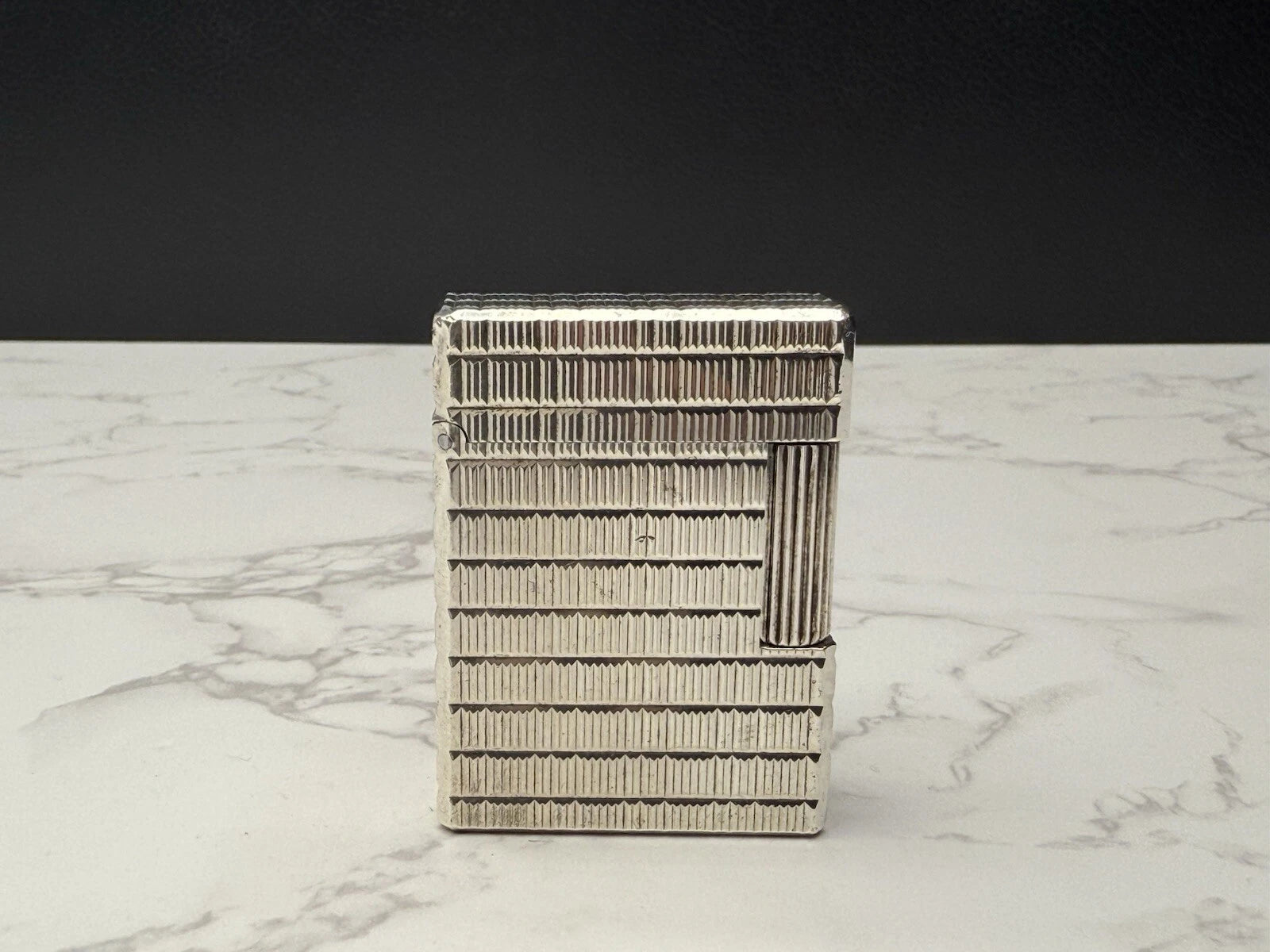 S.T. DUPONT Line 1 BR Gas Lighter - L1 BR - Small Model -Silver plated-AL13-1786