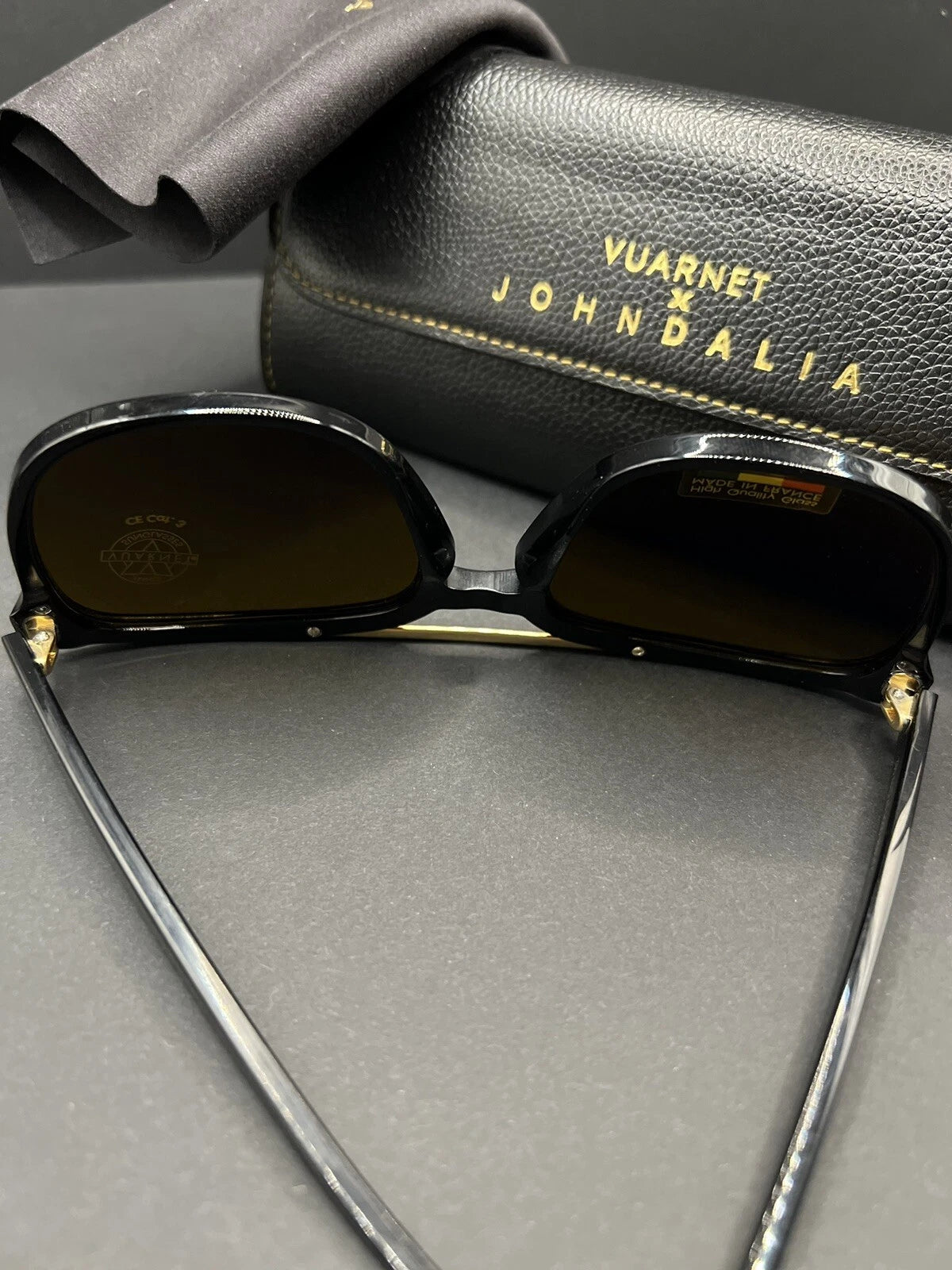 VUARNET Sunglasses - VJ 1404 by John Dalia - T57 - Black - Orange mirror ED