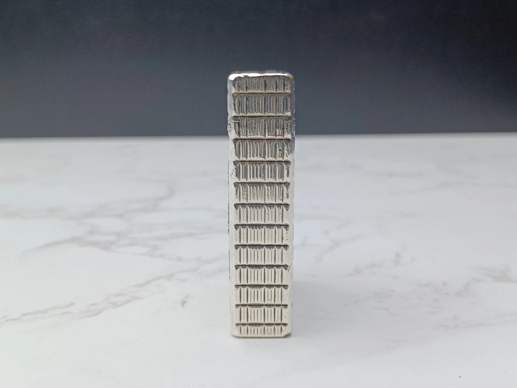 RARE S.T. DUPONT L1 BR DRAGO - Gas Lighter - Line 1 BR -Silver Plated -AG02-1794