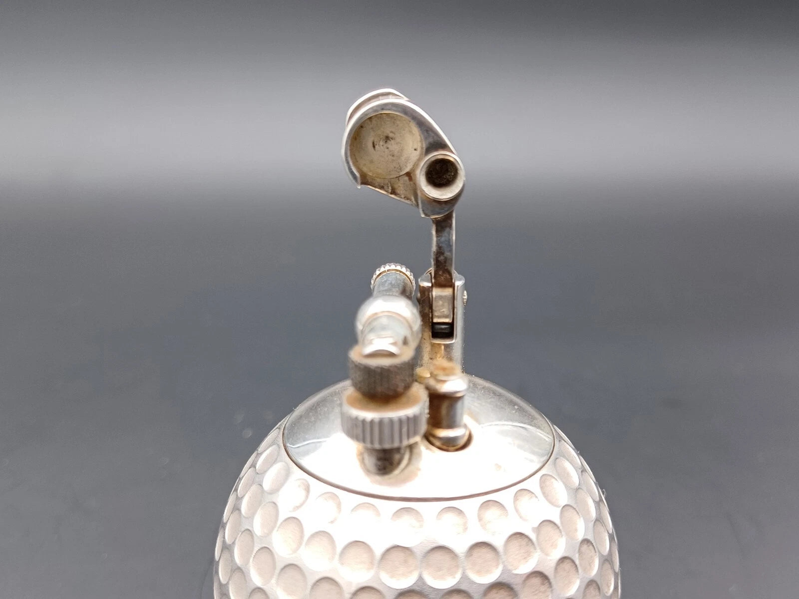 Rare antique Dunhill Golf Ball Petrol Lighter - Sterling Silver 925 - BA08-1495