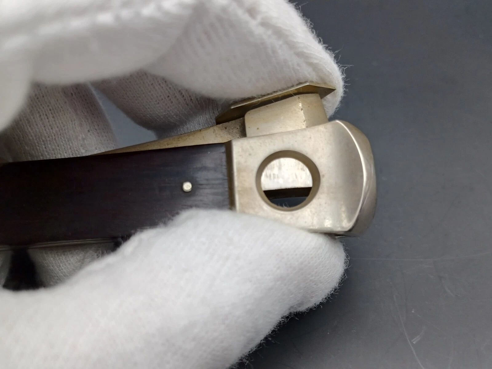 Vintage Solingen Cigar Cutter - Wood - Made In Germany - AS02-719