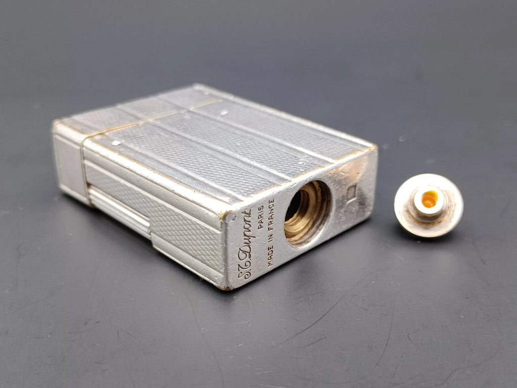S.T. Dupont Line 1 BR Gas Lighter - Silver plated - Made In France - BA03-1466