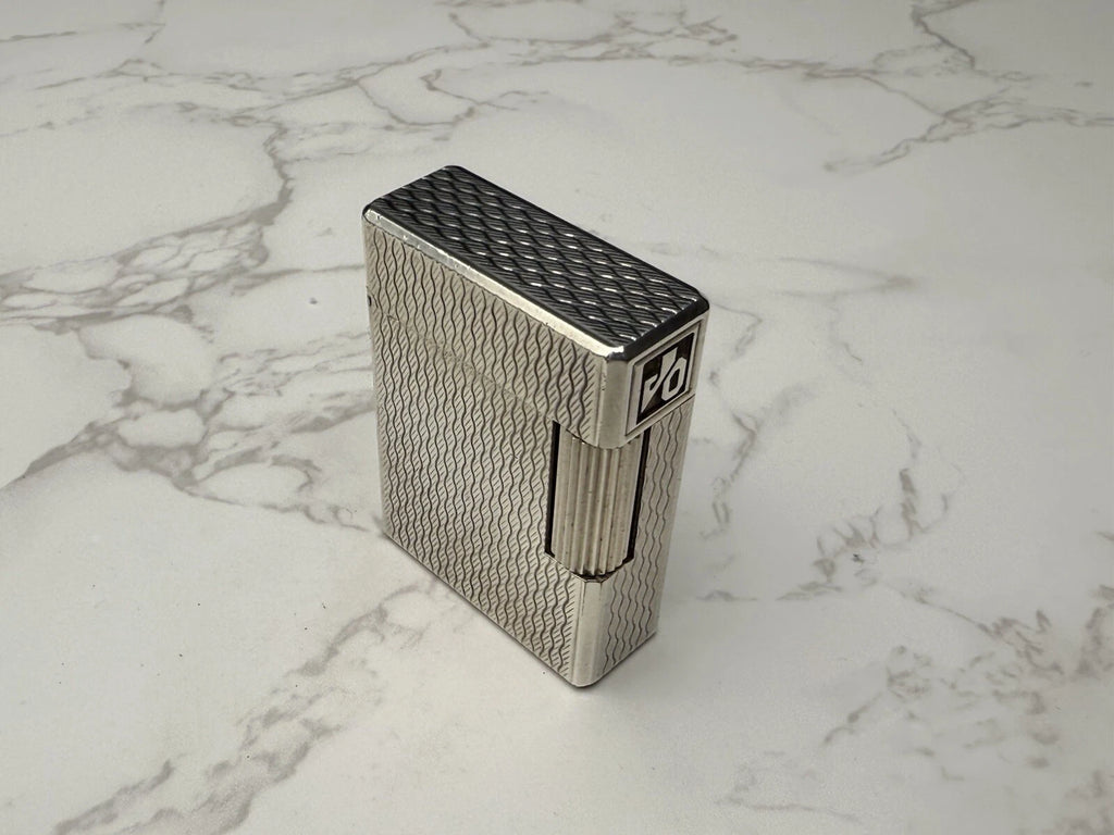 NICE S.T. DUPONT Line 1 / L1 BR Gas Lighter - Silver plated - Serviced-AL01-0845