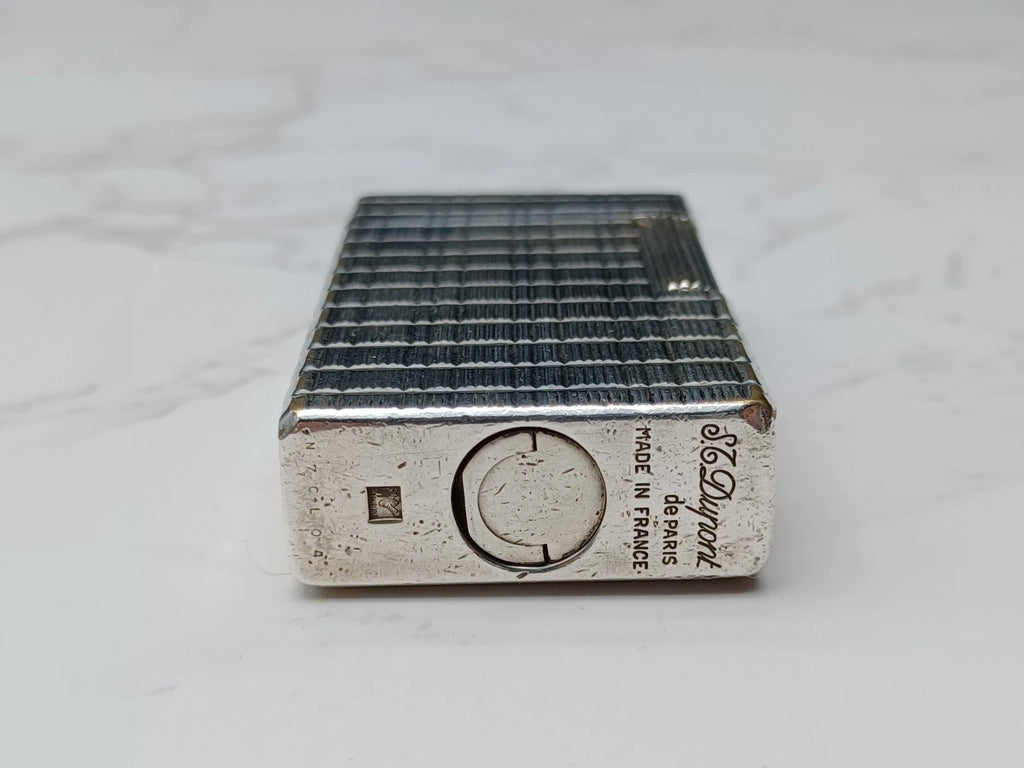 RARE S.T. DUPONT L1 BR DRAGO - Gas Lighter - Line 1 BR -Silver Plated -AG02-1794
