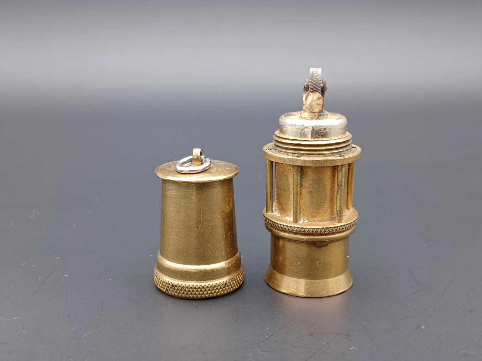 Rare & Antique Brass Petrol Lighter - WW2 - Trench art lighter - AF17-1609
