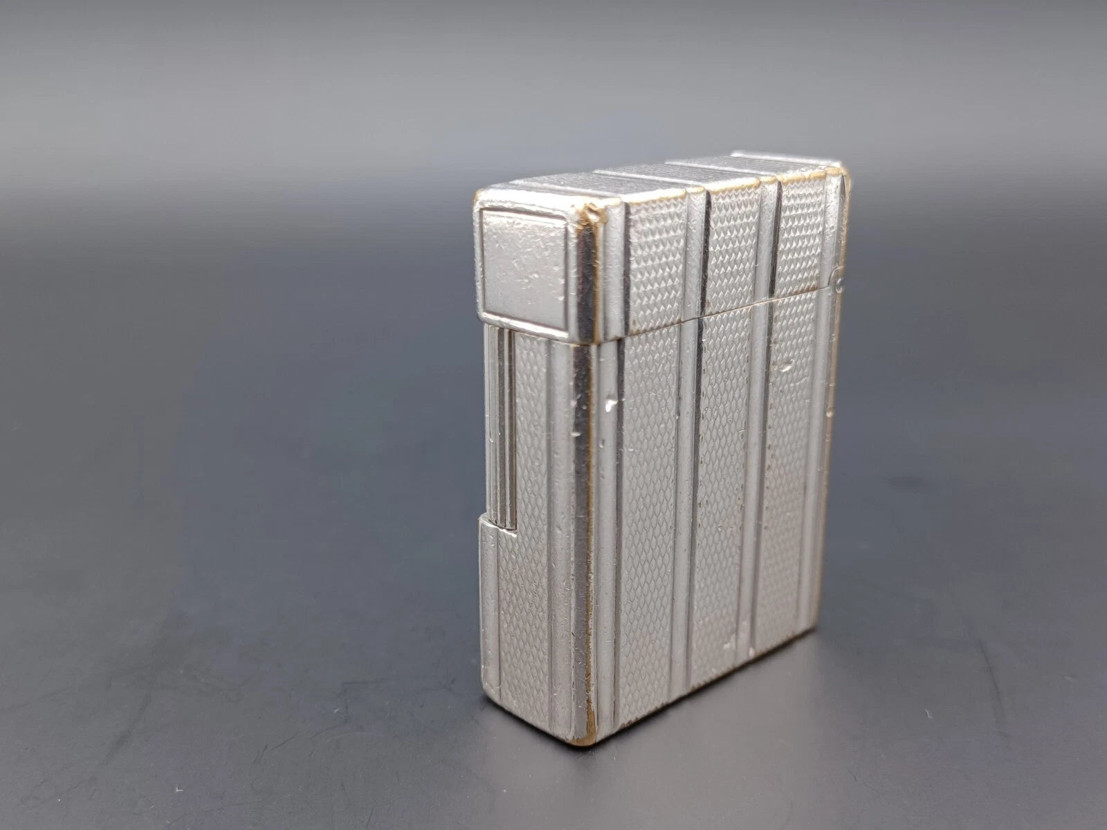 S.T. Dupont Line 1 BR Gas Lighter - Silver plated - Made In France - BA03-1466