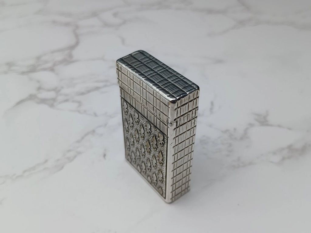 RARE S.T. DUPONT L1 BR DRAGO - Gas Lighter - Line 1 BR -Silver Plated -AG02-1794