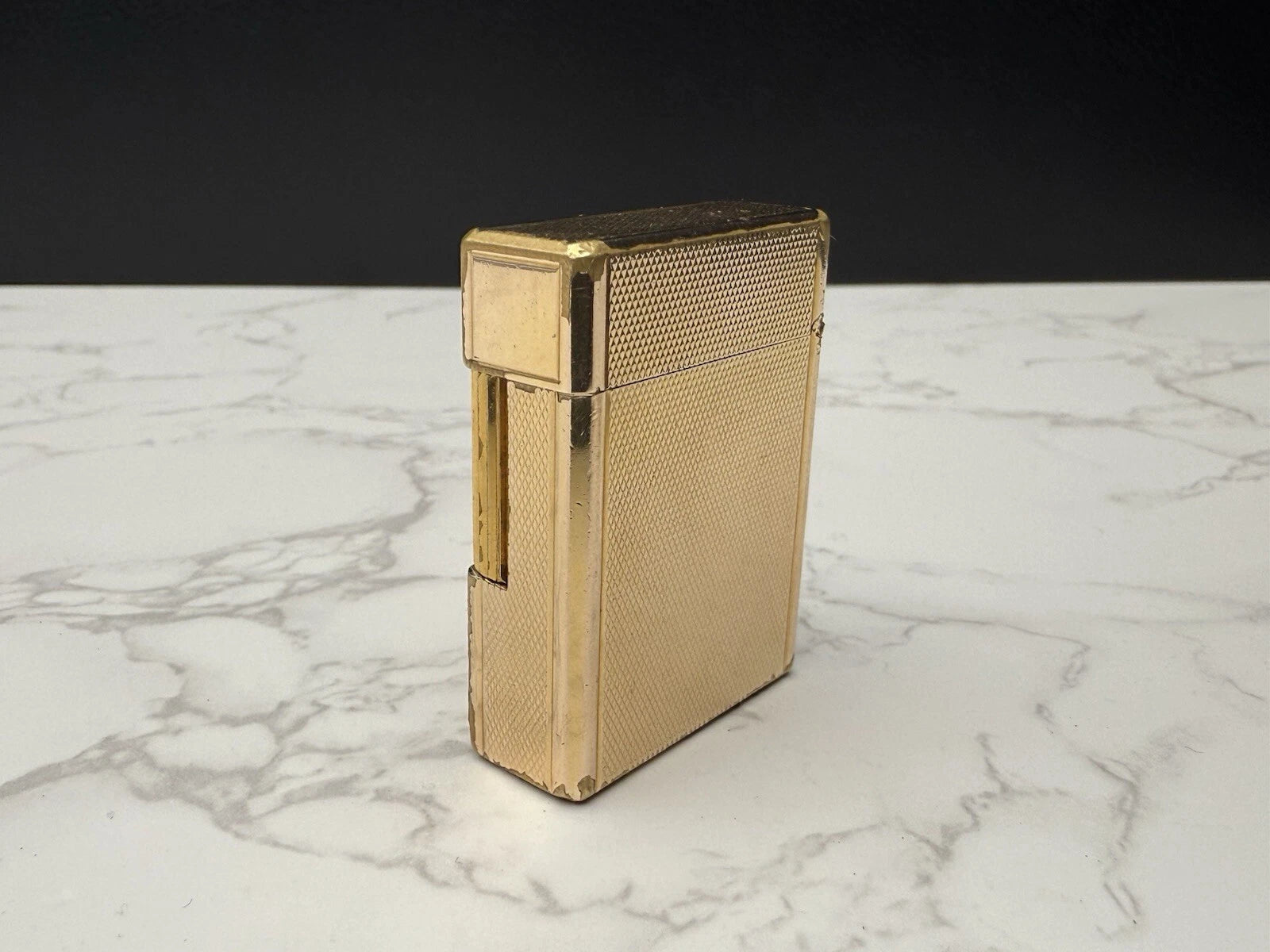 S.T. DUPONT Line 1 BR Gas Lighter - L1 BR - Small Model - Gold plated- AF08-1651