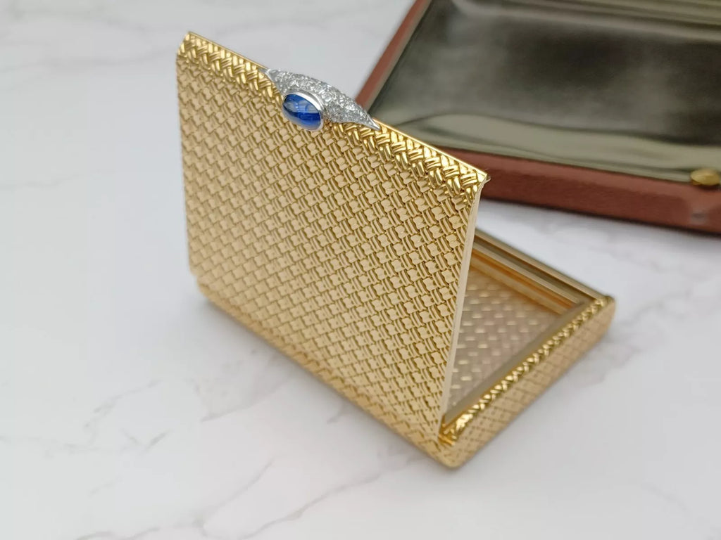 Rare Van Cleef & Arpels Powder Compact & Lipstick Case - 18K Gold - 0913CO BD08