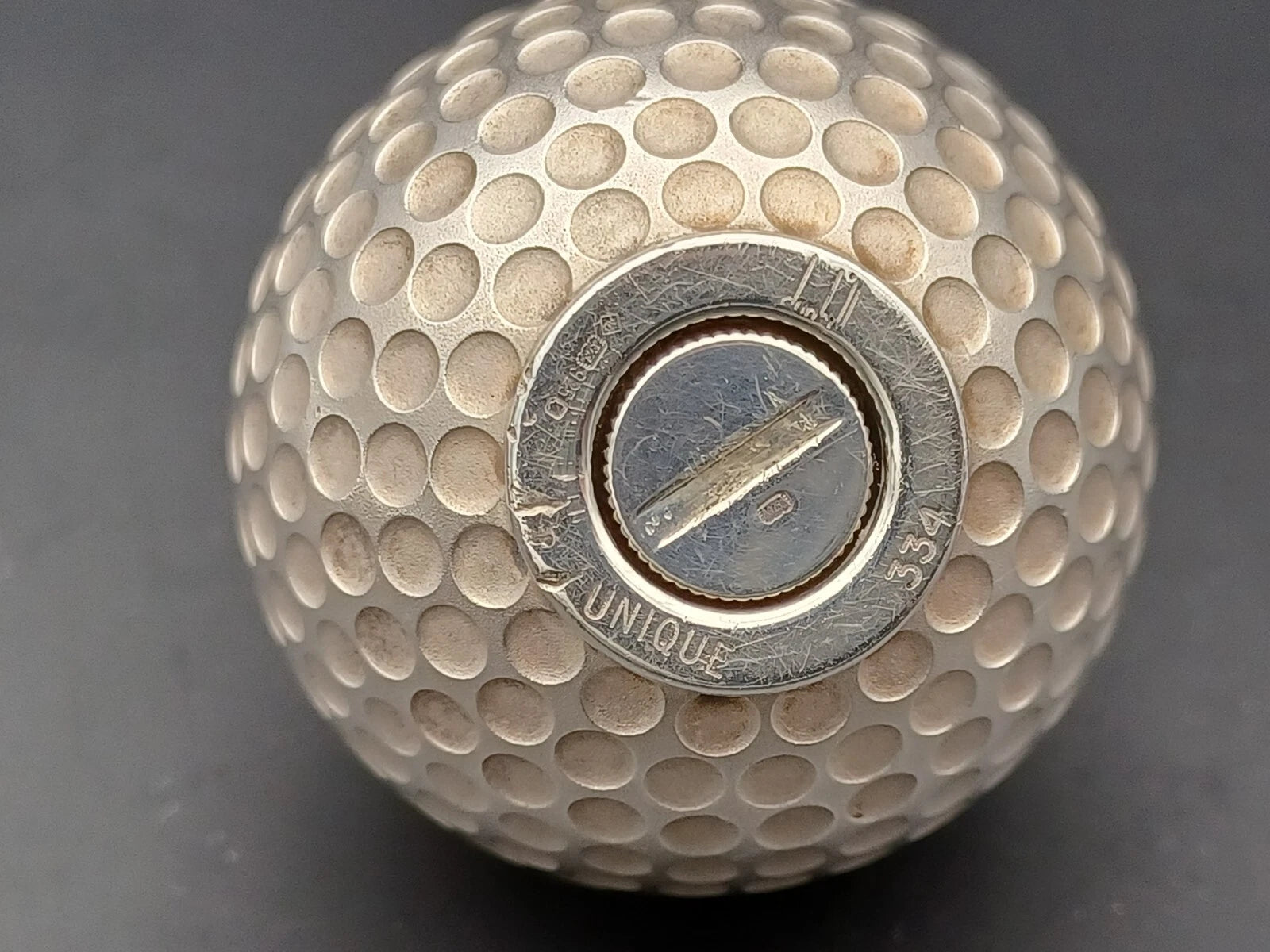 Rare antique Dunhill Golf Ball Petrol Lighter - Sterling Silver 925 - BA08-1495