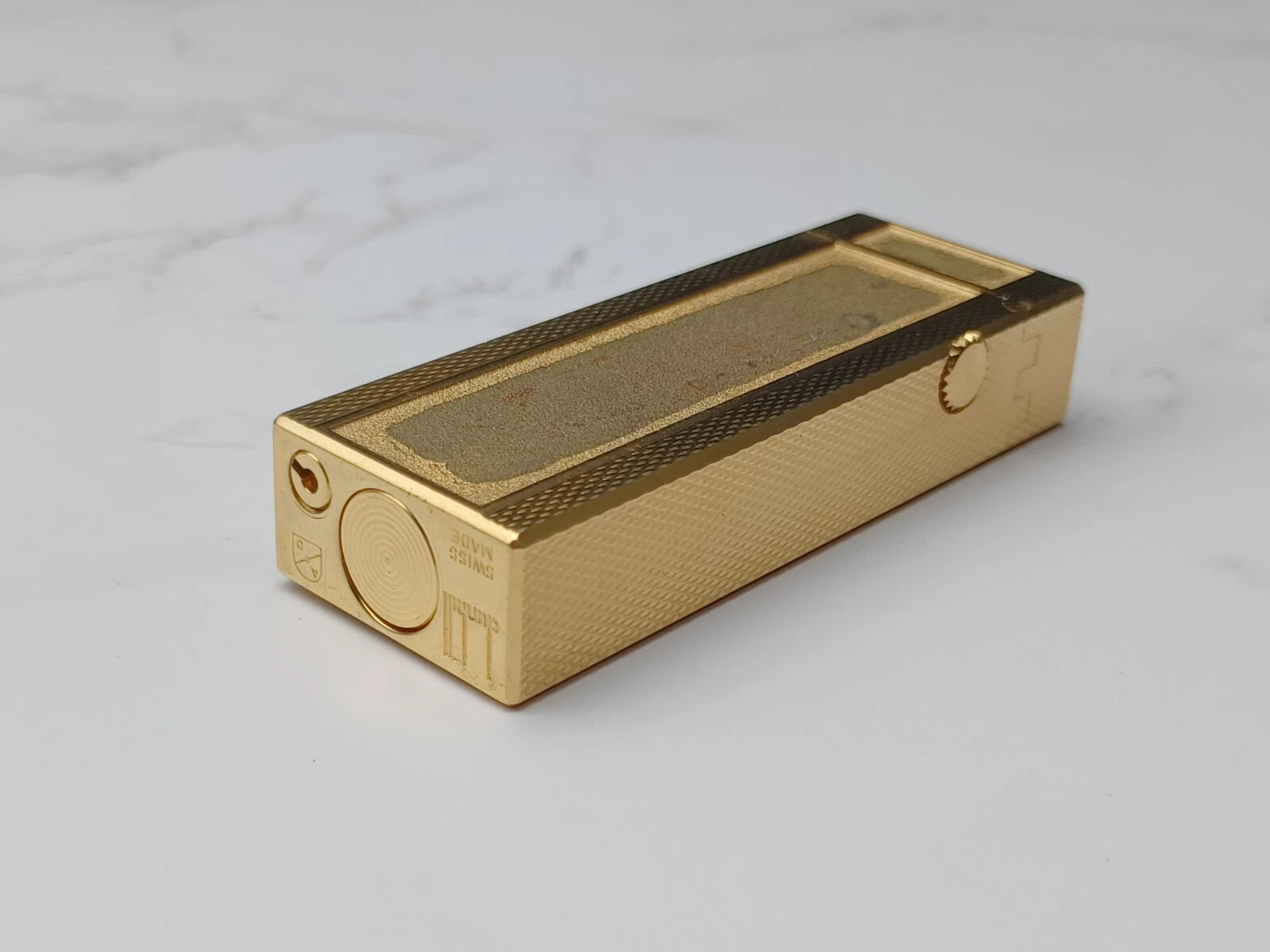 Dunhill Rollagas Gas Lighter - Gold plated - Swiss made -  AM10-1726