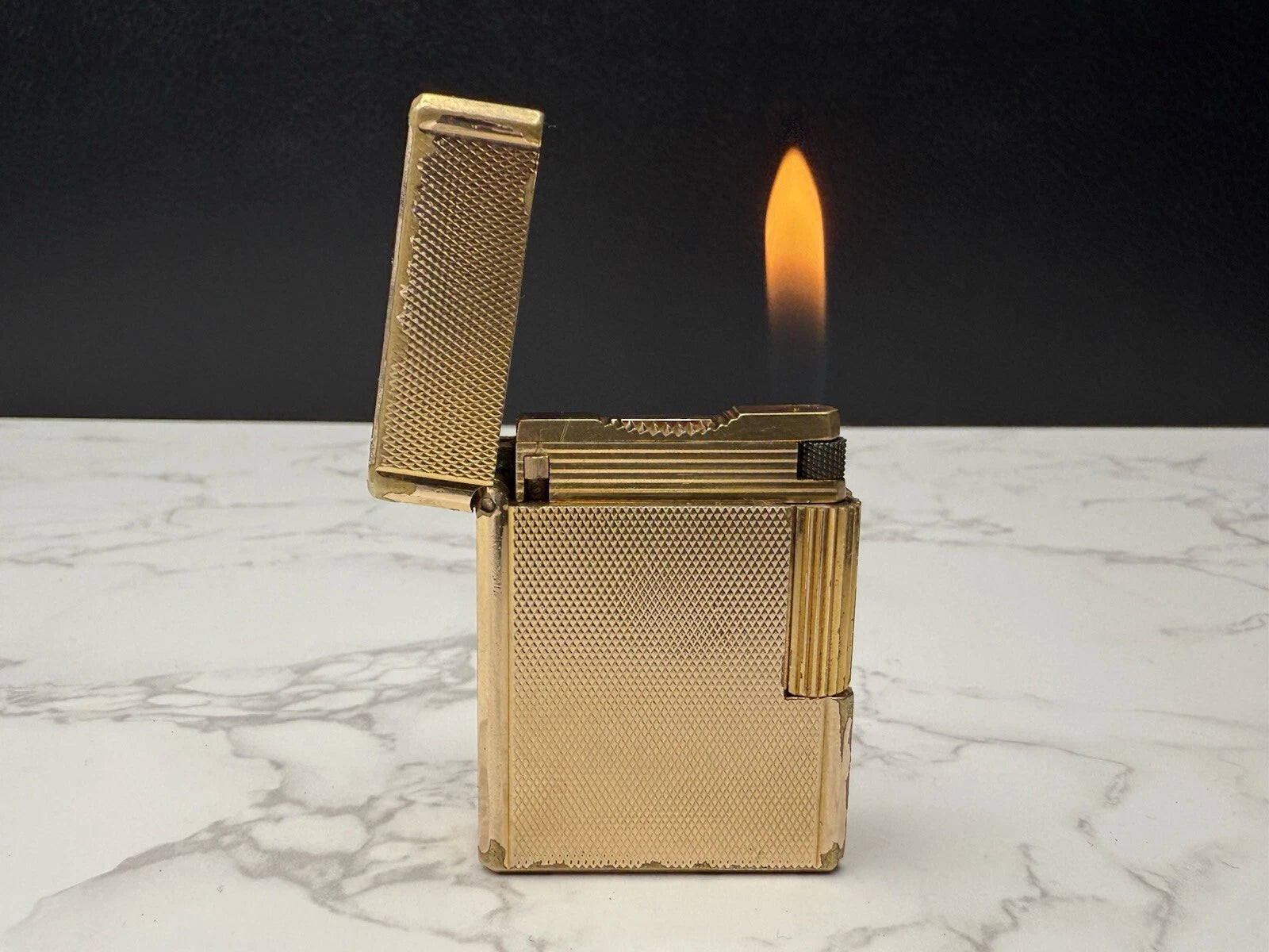 S.T. DUPONT Line 1 BR Gas Lighter - L1 BR - Small Model - Gold plated- AF08-1651