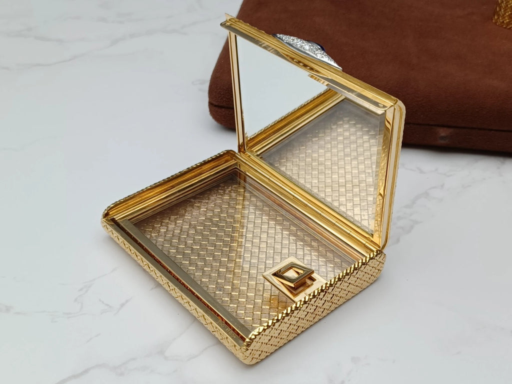 Rare Van Cleef & Arpels Powder Compact & Lipstick Case - 18K Gold - 0913CO BD08